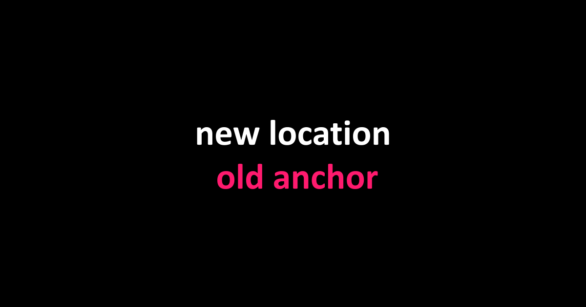 new location. old anchor.